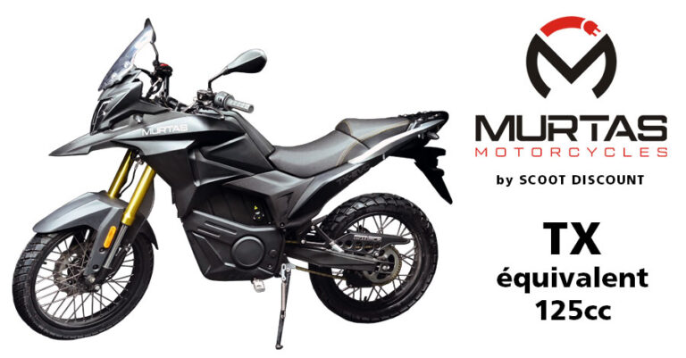 moto électrique MURTAS TX et TX EVO, équivalent 125cc