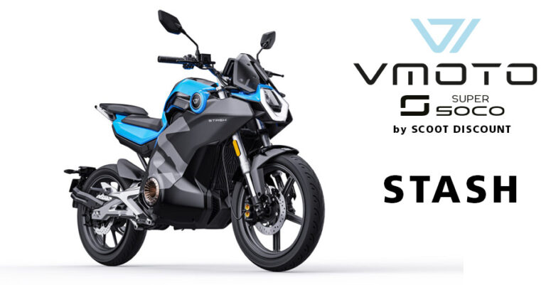 moto électrique V-Moto / Super Soco STASH, équivalent 125cc
