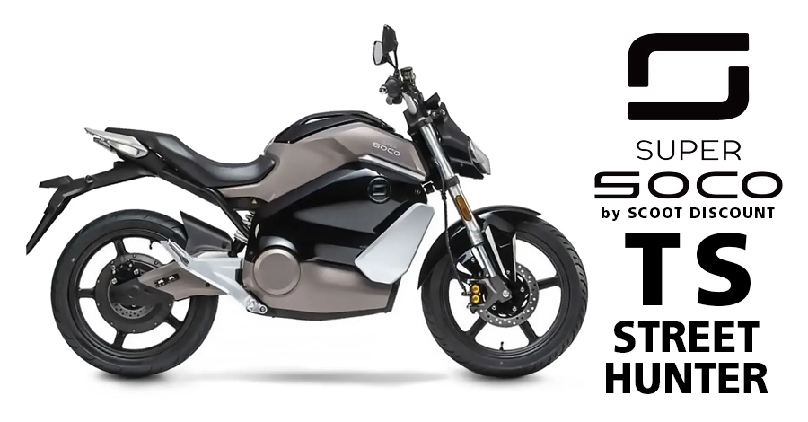 moto électrique Super Soco TS Street Hunter, équivalent 50cc