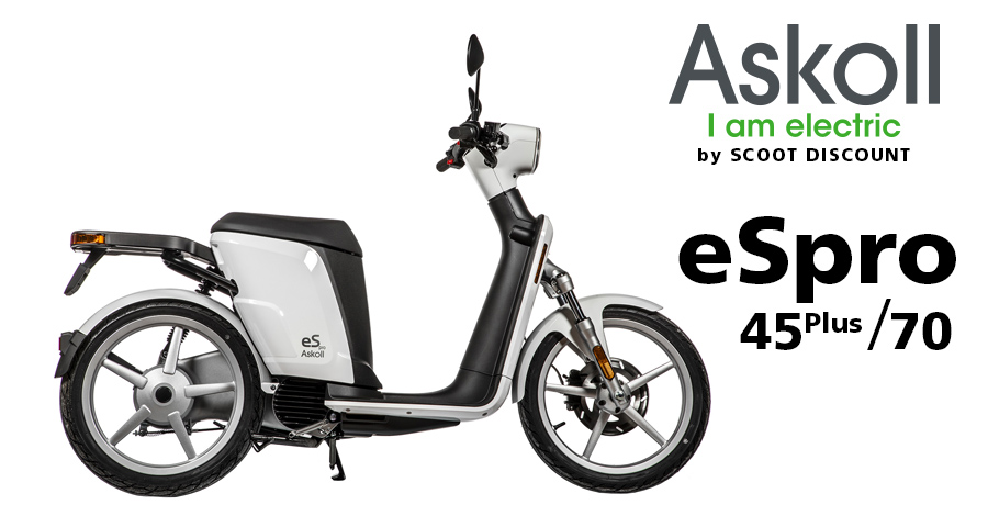 scooter électrique Askoll eSpro 45 plus et eSpro 70